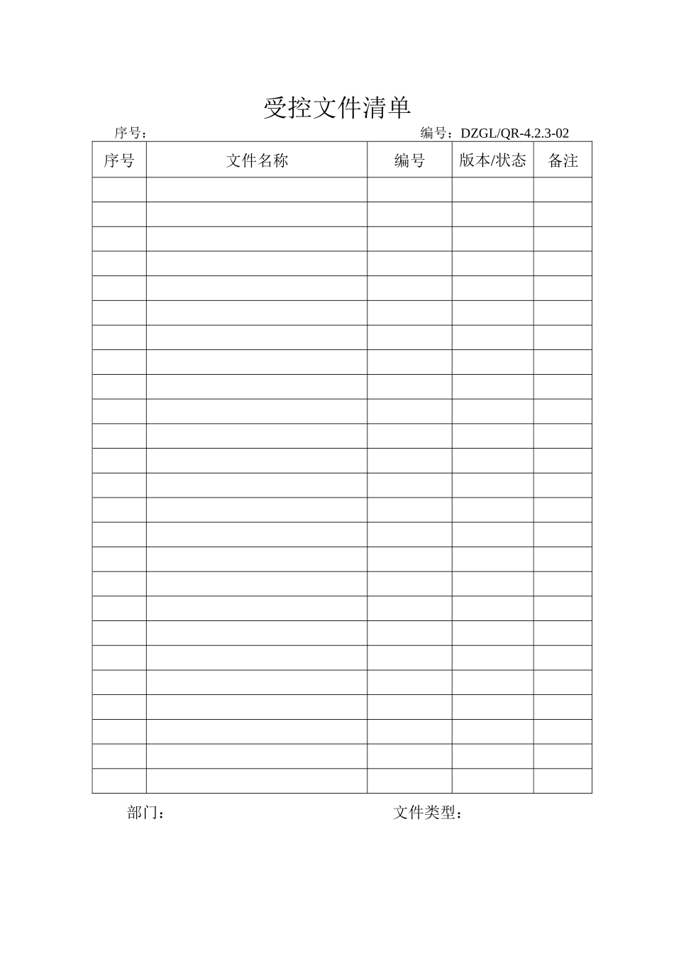 环保科技质量手册表格_第2页