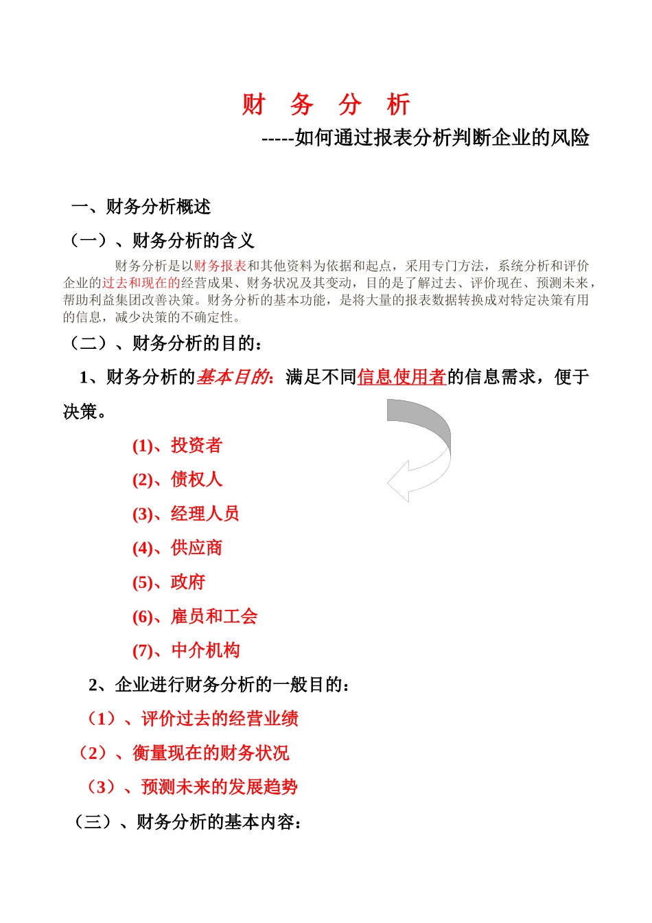 财务分析简要概述_第1页