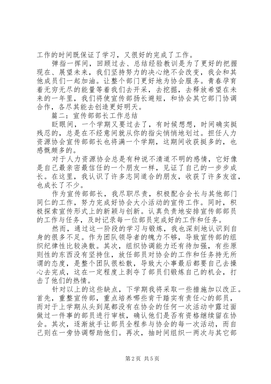宣传部部长工作总结总结_第2页