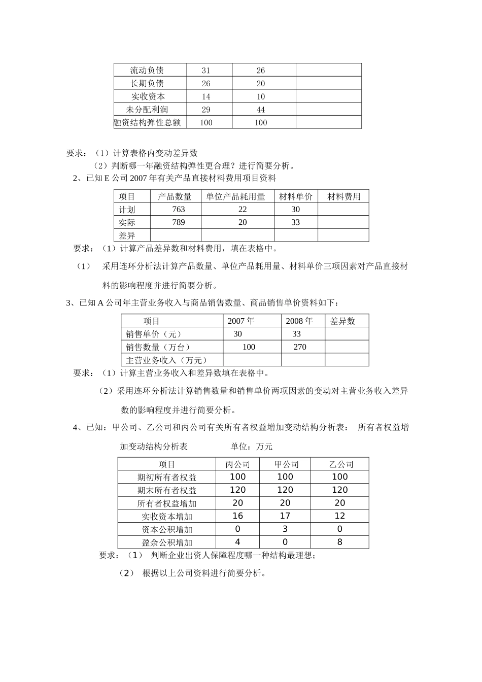 财务分析试题_第3页