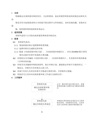 WHVK-QP-05-01内部审核控制程序