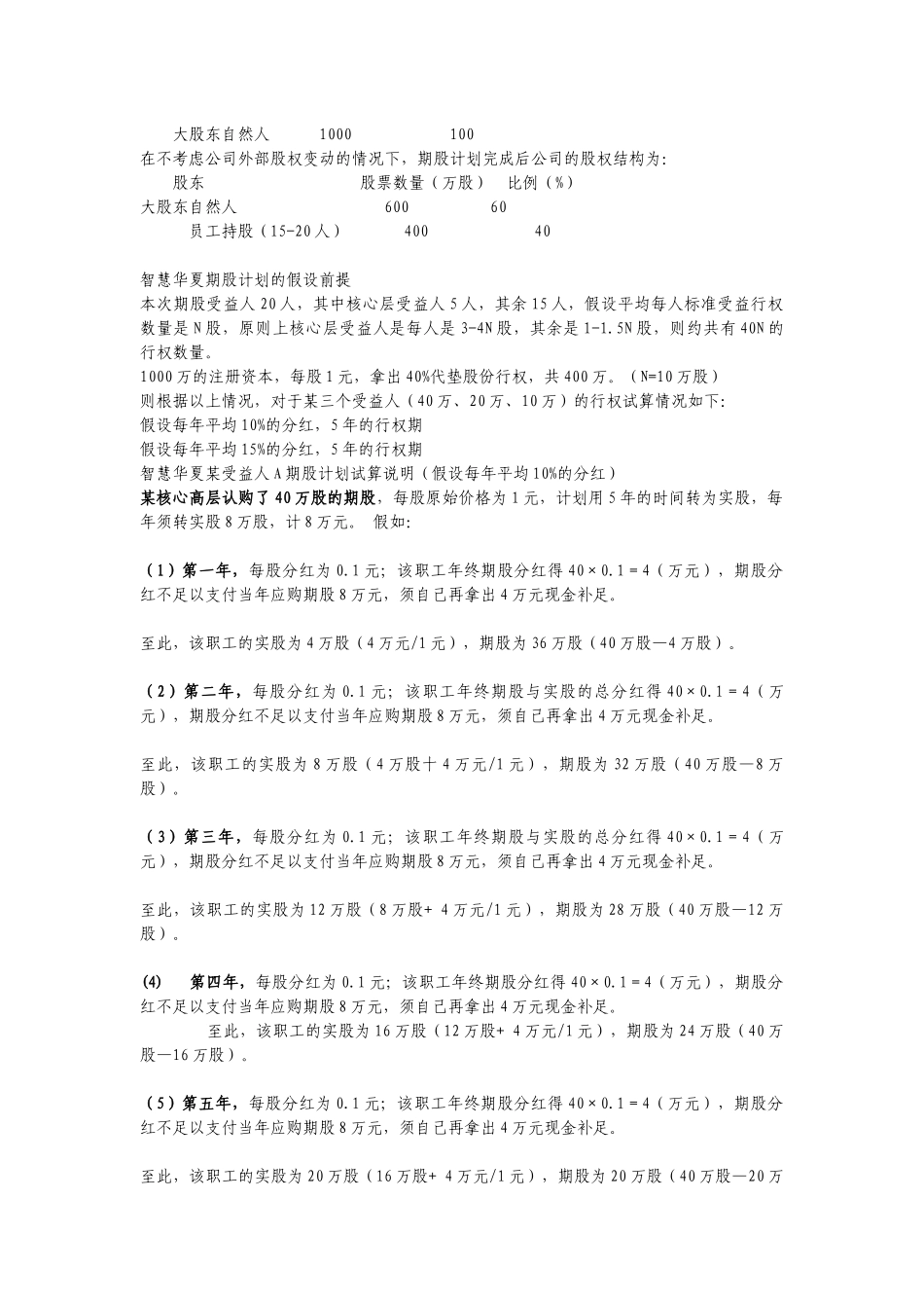 股权激励网股权激励期股方案设计案例_第3页