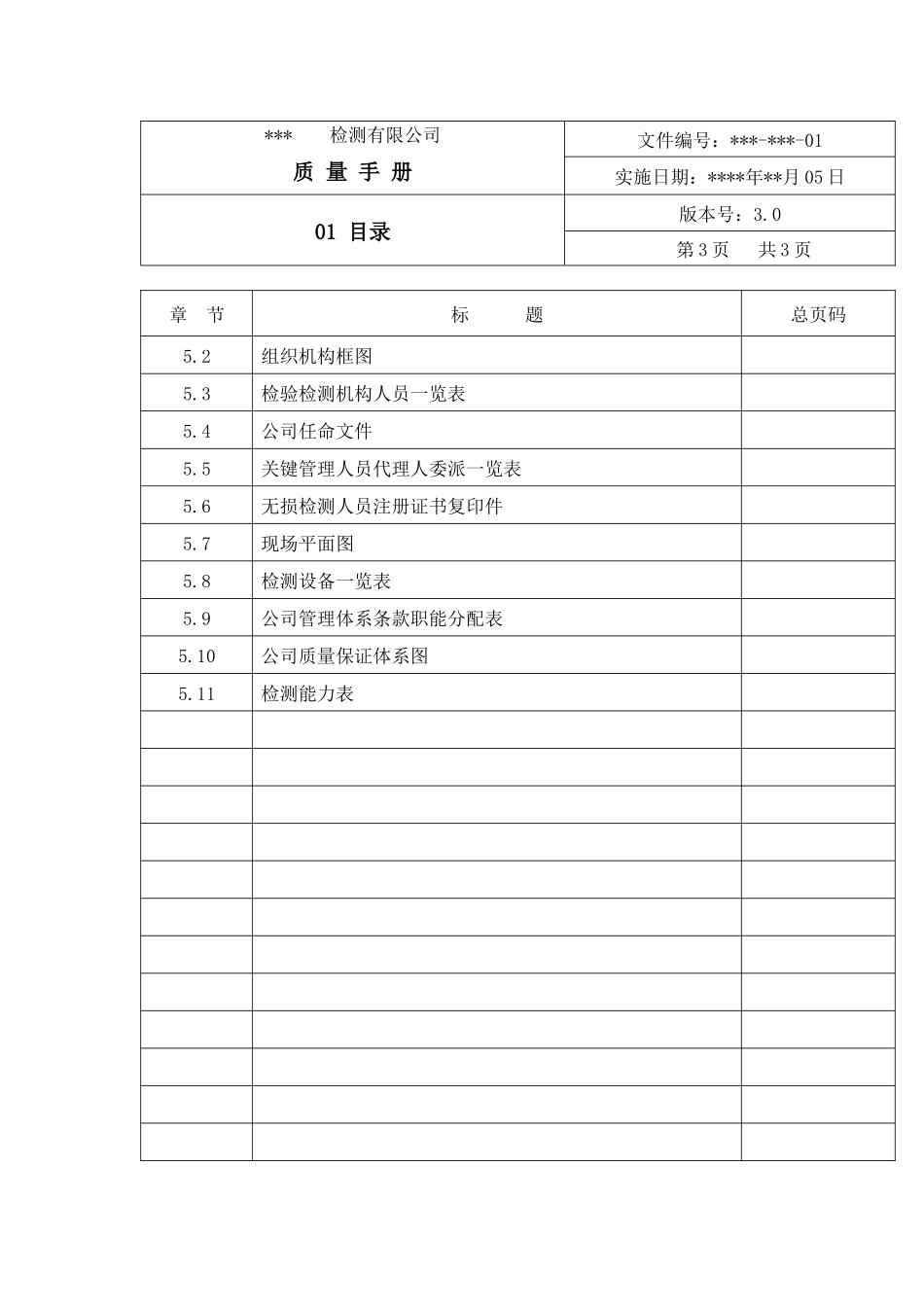 XXXX年资质认定新版质量手册_第3页