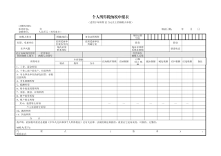 个人所得税纳税申报表（适用于年所得12万元以上的纳税人申报）