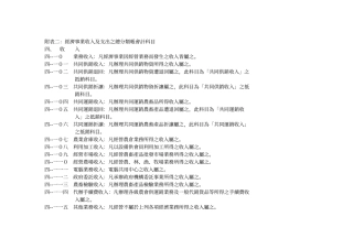 附表二经济事业收入及支出之总分类帐会计科目