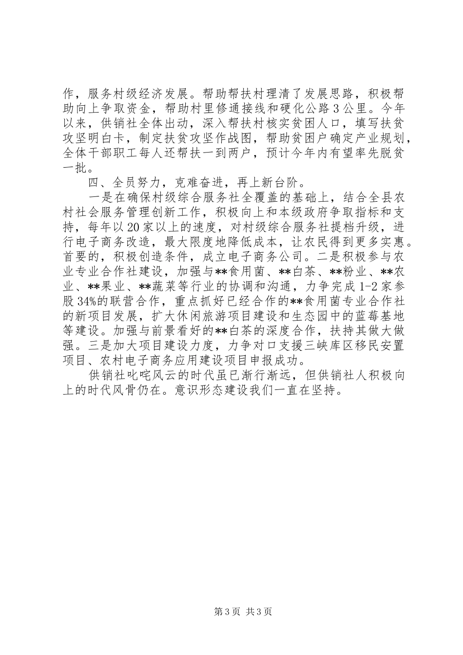 县供销社党组意识形态工作总结_第3页