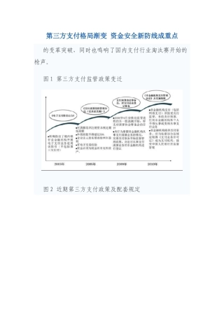 第三方支付格局渐变 资金安全新防线成重点