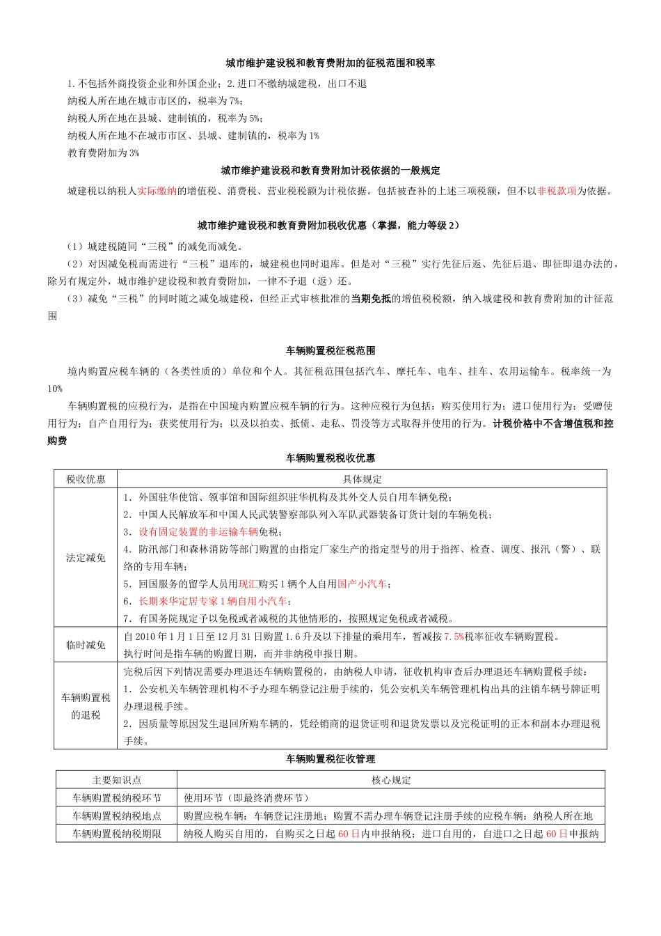 XXXX注会税法资源税、车辆购置税和车船税法、契税和印花税要点_第2页