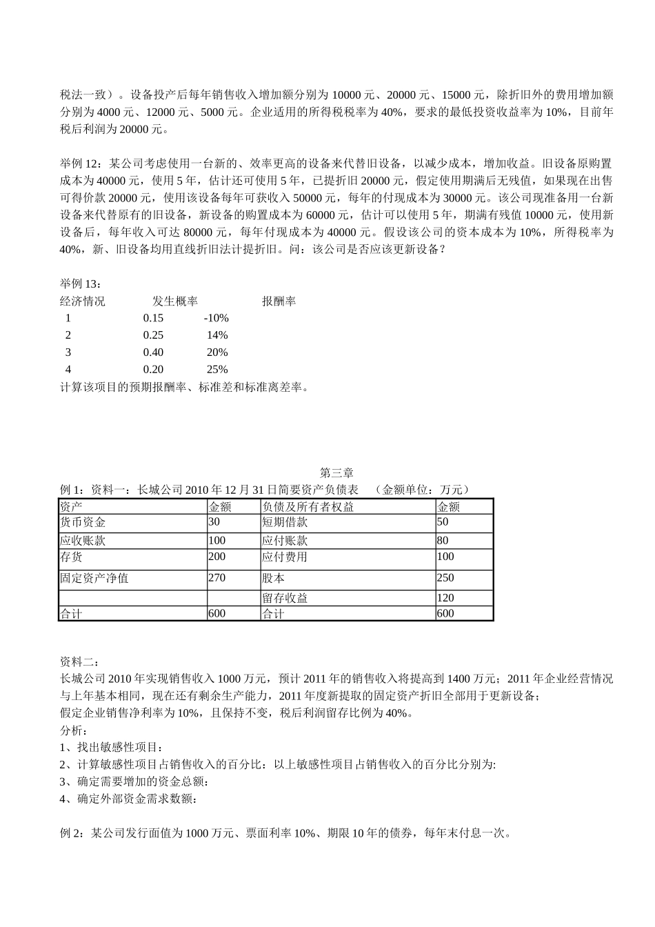 财务管理学及财务知识分析课件习题总结_第2页