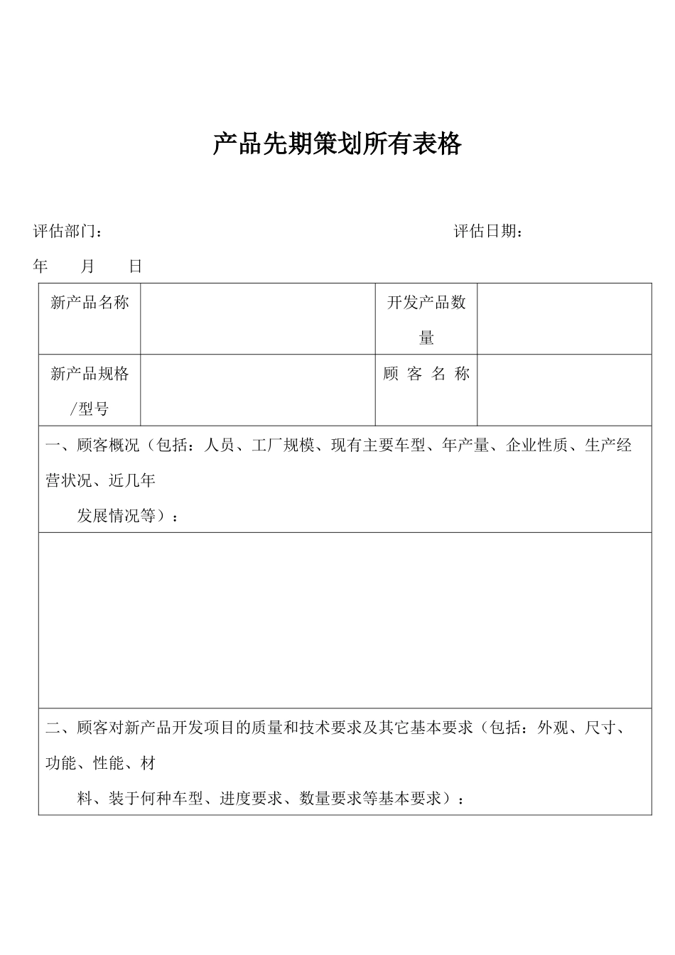 产品先期策划所有表格(doc152)(1)_第1页