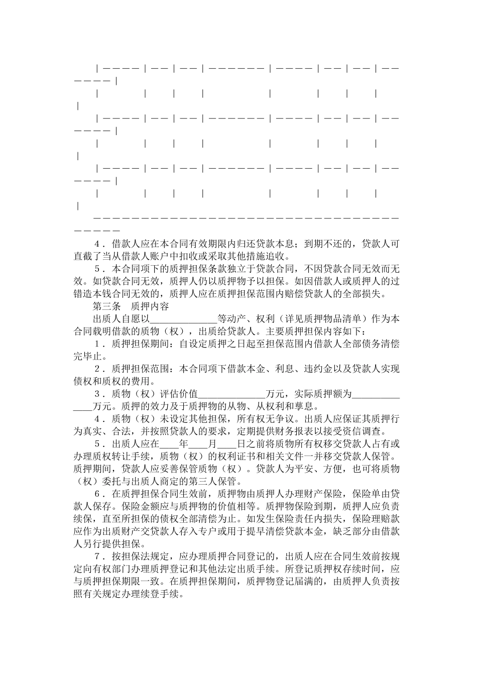 中国农业发展银行质押担保借款合同_第2页