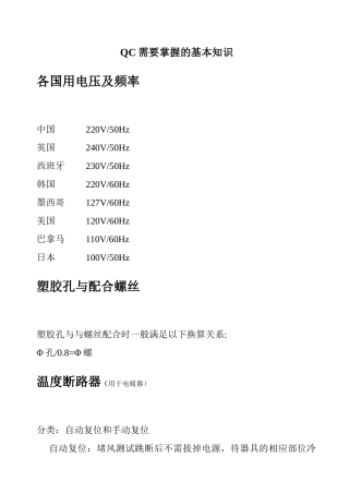 QC需要掌握的基本知识