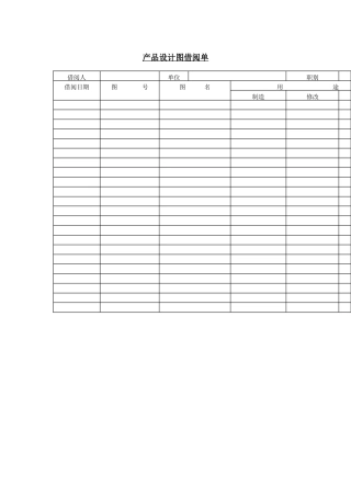 产品质量报告表格