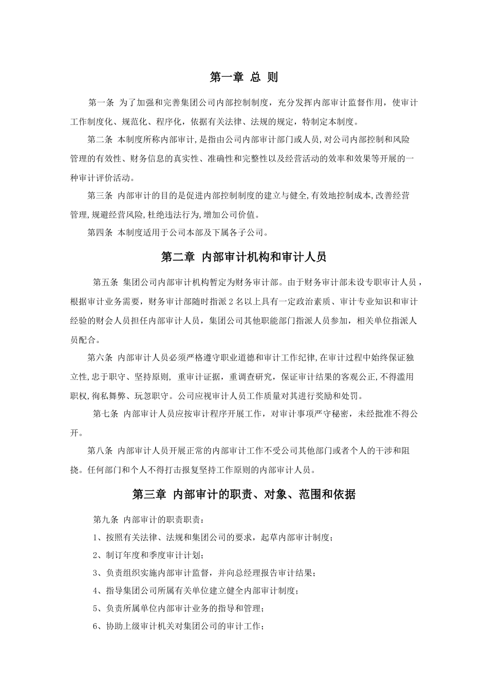 财务内部审计制度_第2页