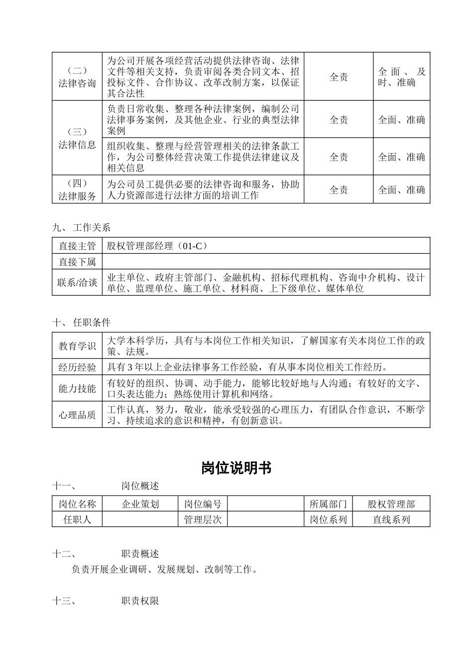 股权管理部岗位职责_第3页