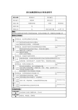 财务会计职务说明书.