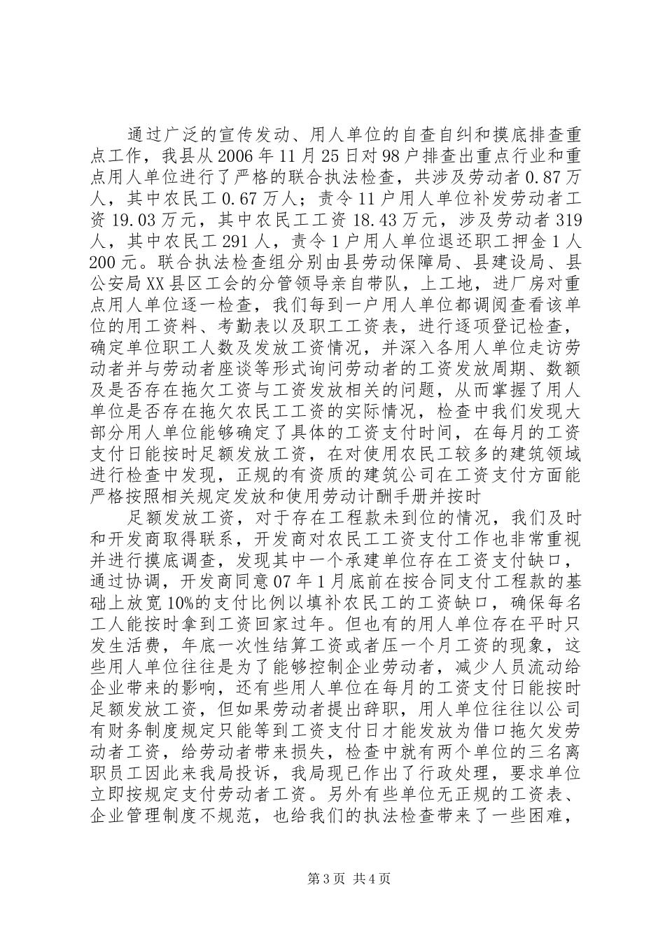 县农民工工资支付情况专项检查活动总结_第3页