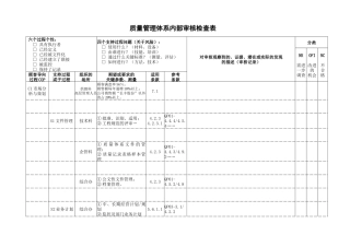 ts内审全套检查表(过程方式)