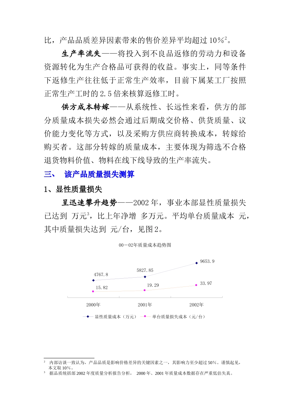 公司某事业部质量损失分析报告_第3页