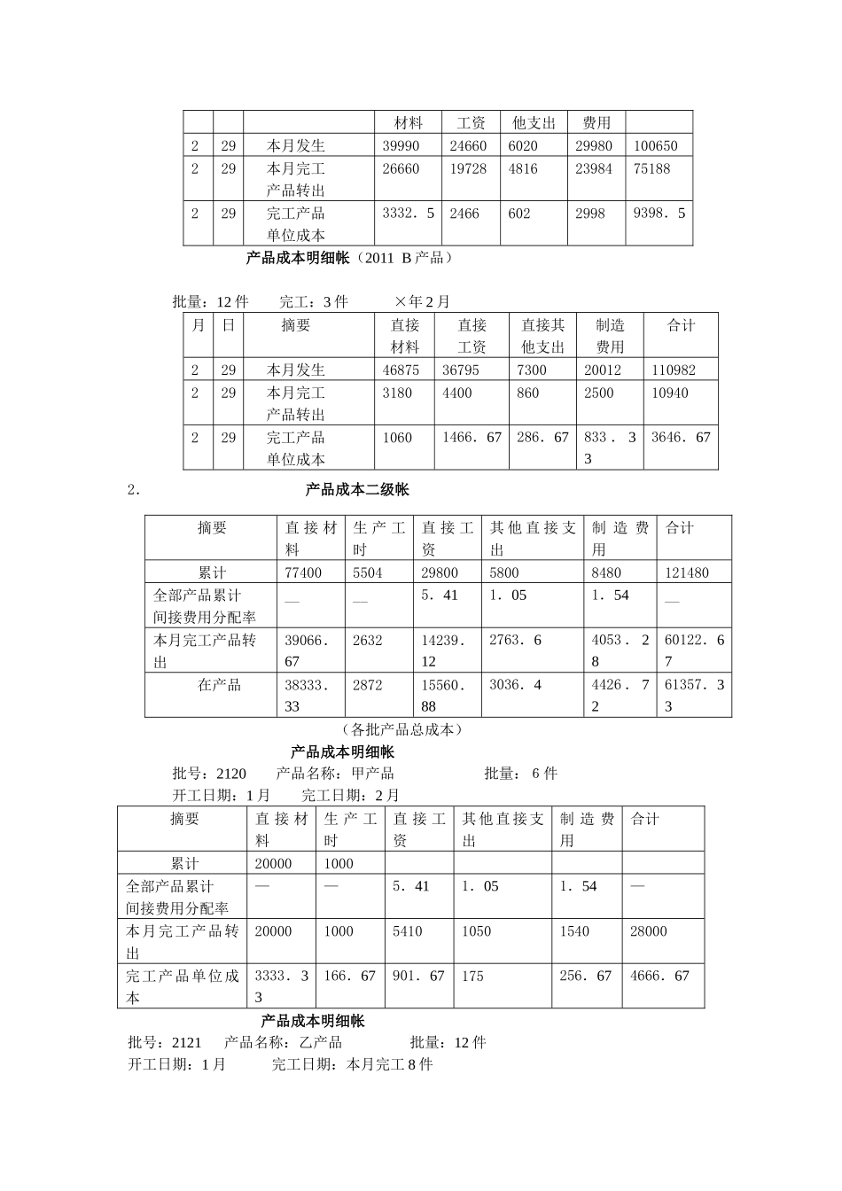 成本会计习题答案_第3页