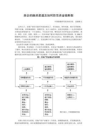 房企的融资渠道及如何防范资金链断裂