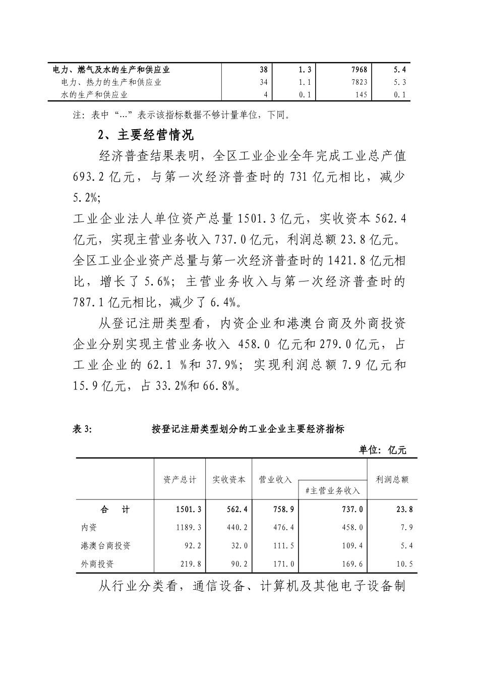 朝阳区第二次全国经济普查主要数据公报_第3页