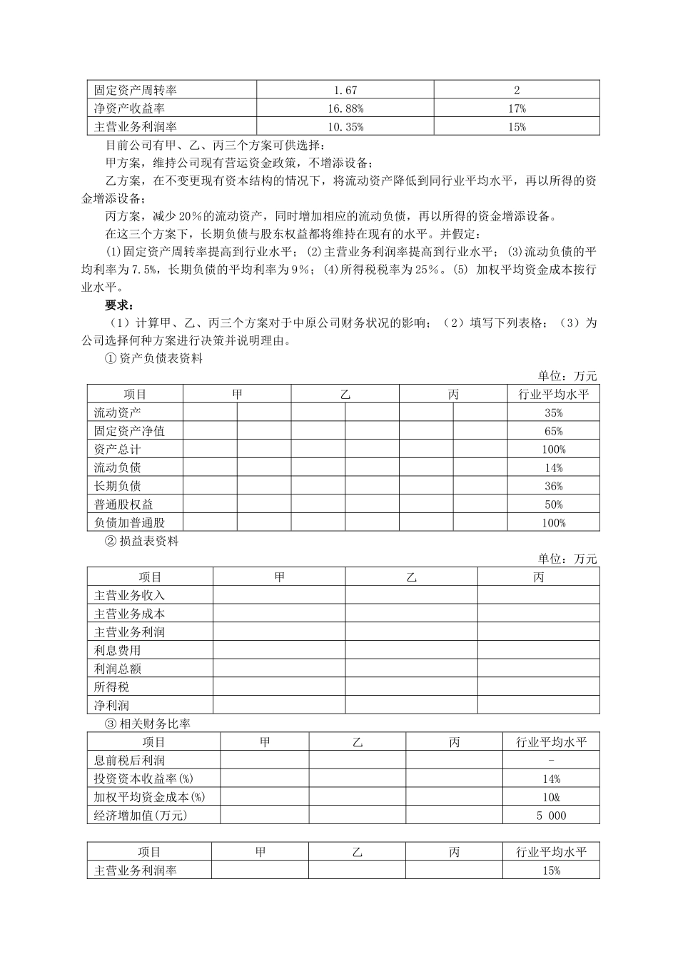 XXXX年度全国高级会计实务试题卷-财政部培_第2页