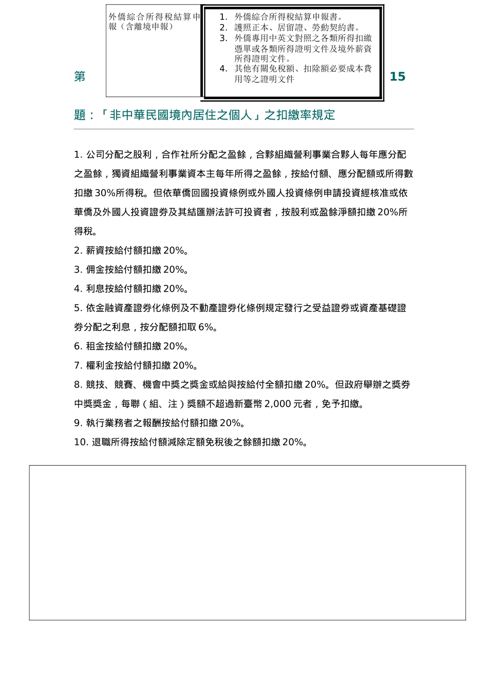 第1题外侨综合所得税与居留期间的关系_第3页