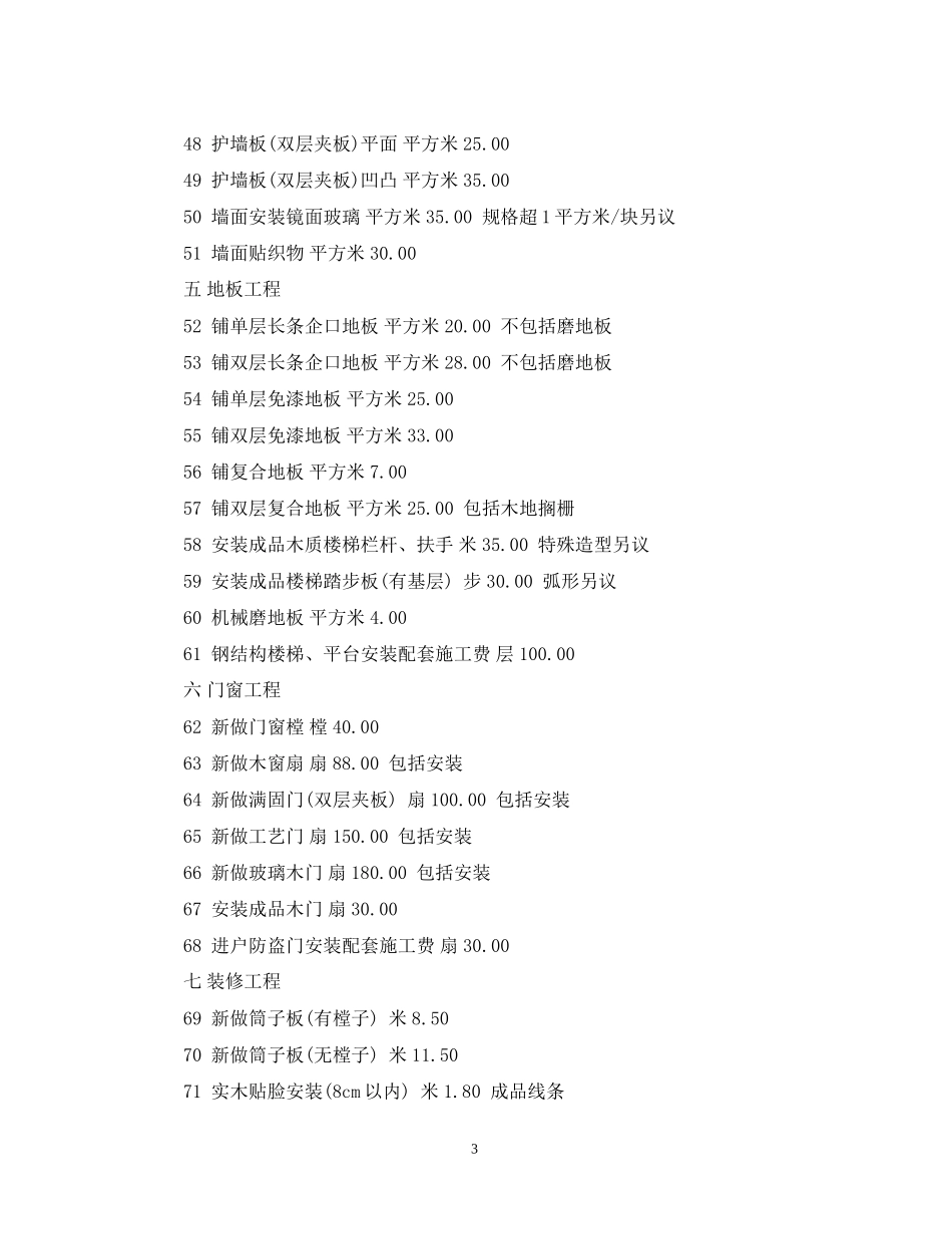 房屋装修预算合同清单_第3页