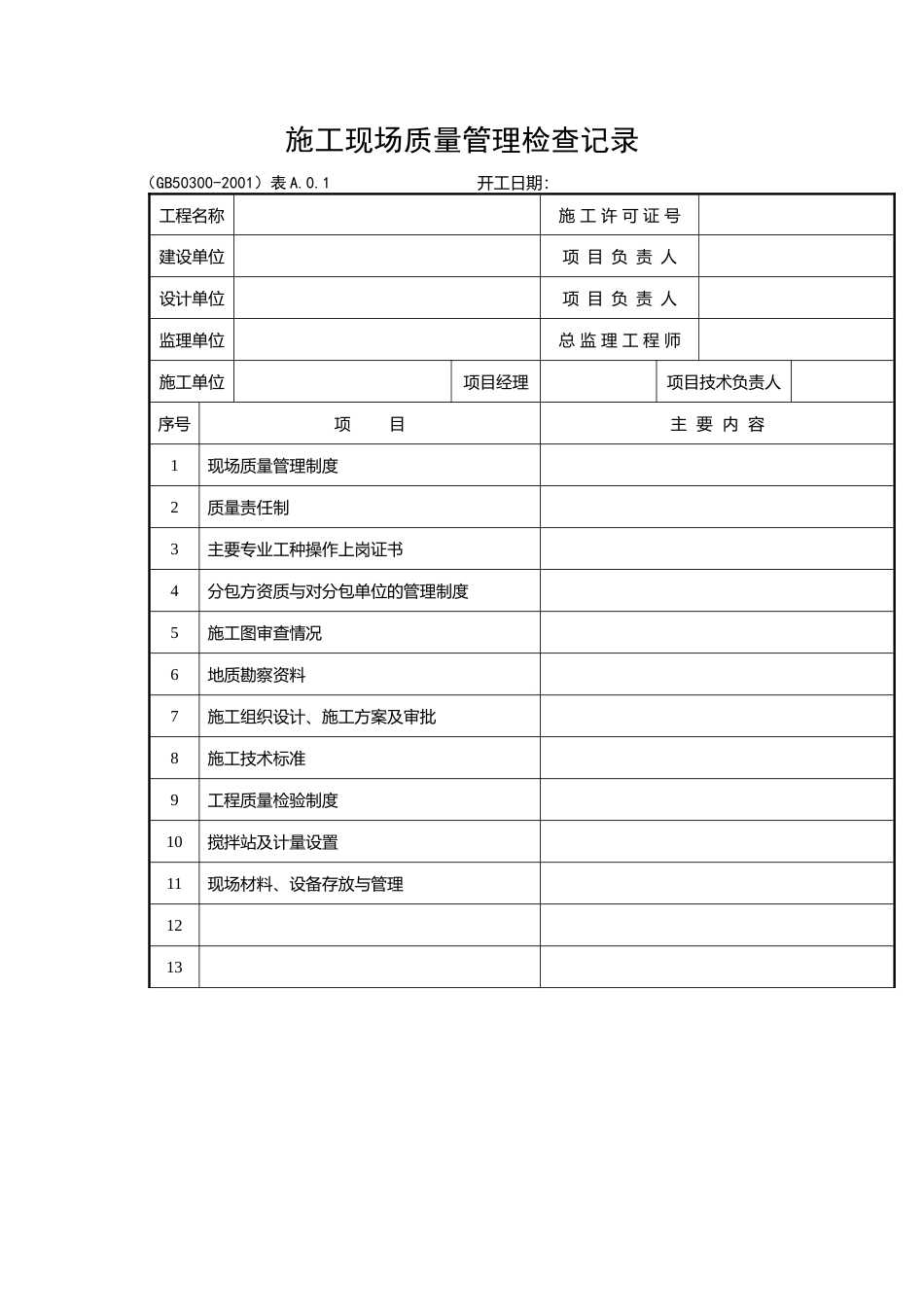 第二章 建筑工程施工质量验收检查用表_第一节 通用部分检查用表_第3页