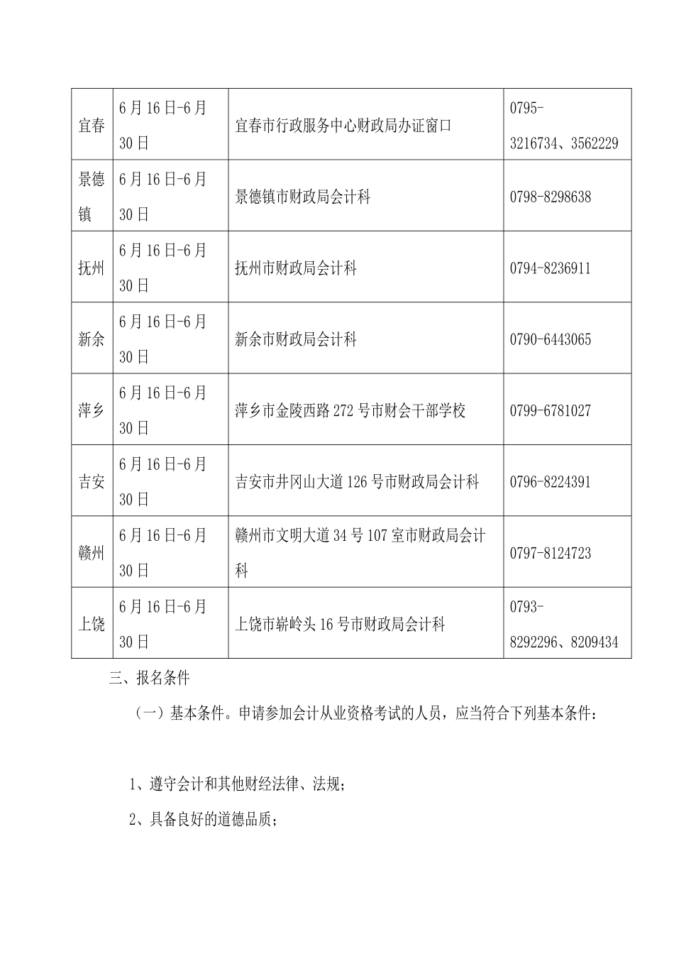 XXXX年度江西会计从业资格考试报名须知_第2页