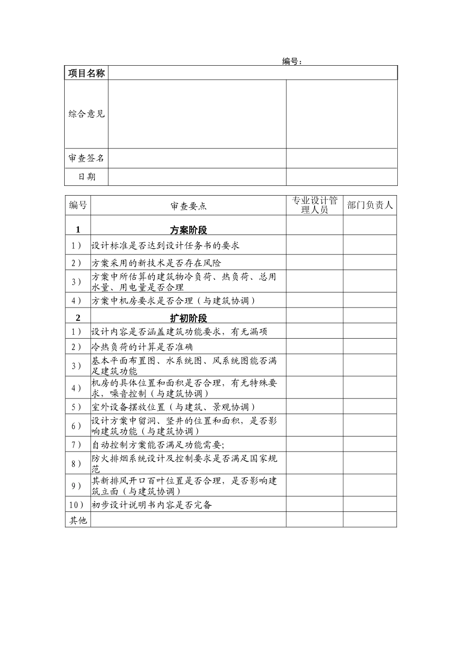 bd414暖通方案设计内审表_第1页