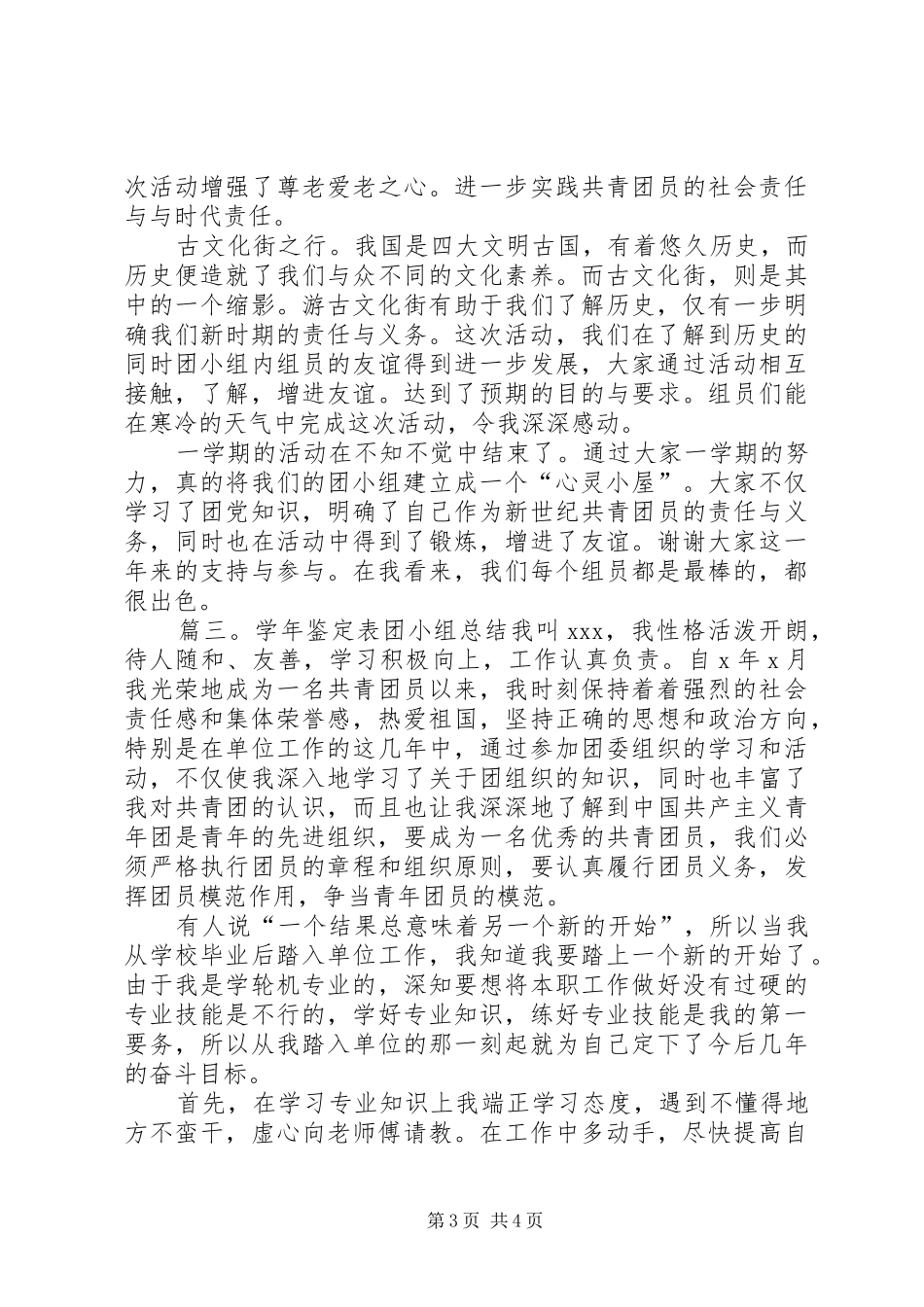 学年鉴定表团小组总结3篇_第3页