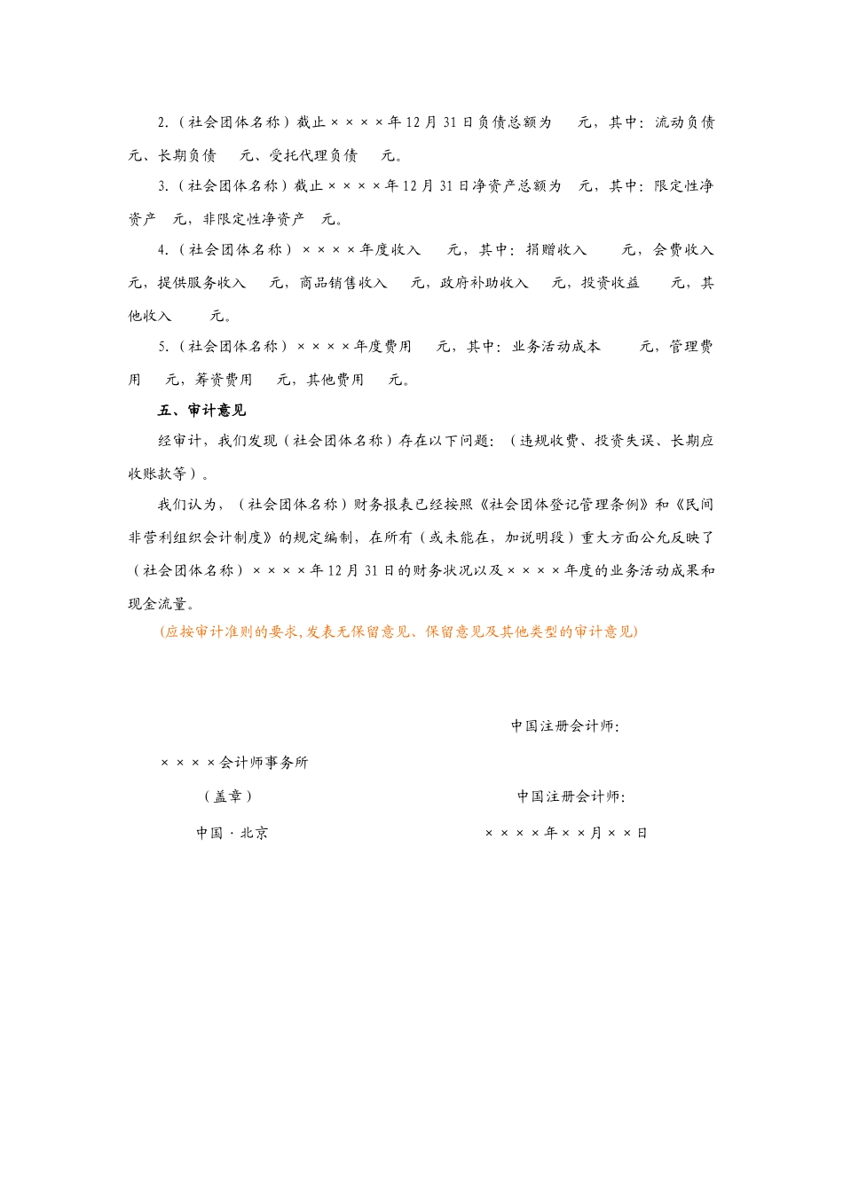 《社会团体财务审计报告模板》_第3页