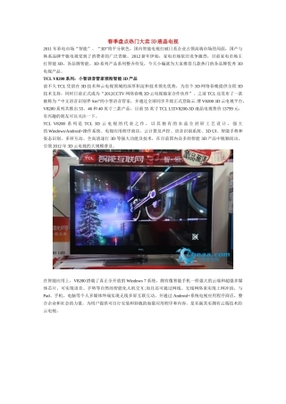 春季盘点热门大卖3D液晶电视