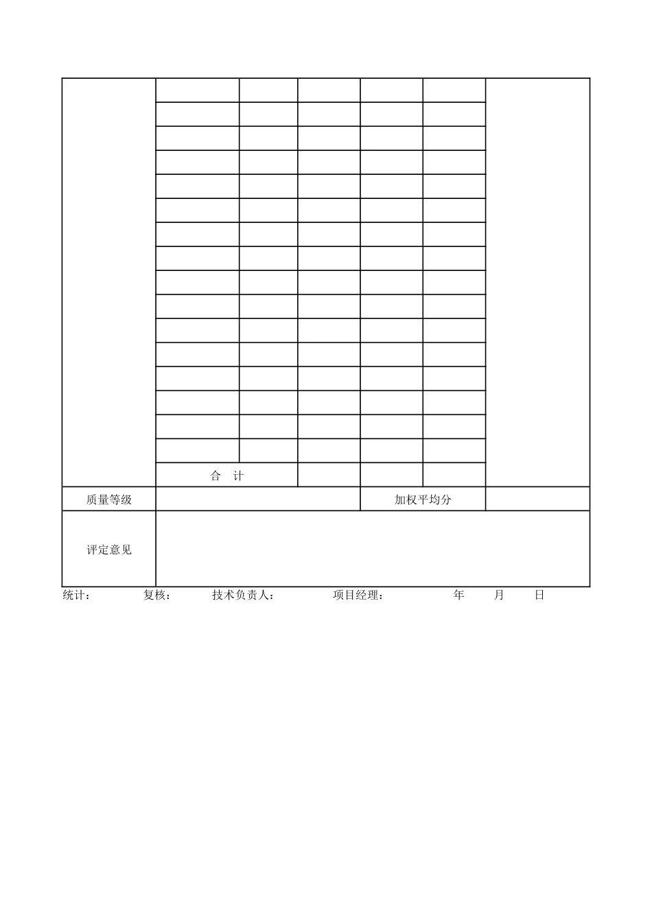 XXXX公路工程施工单位工程质量评定表_第3页
