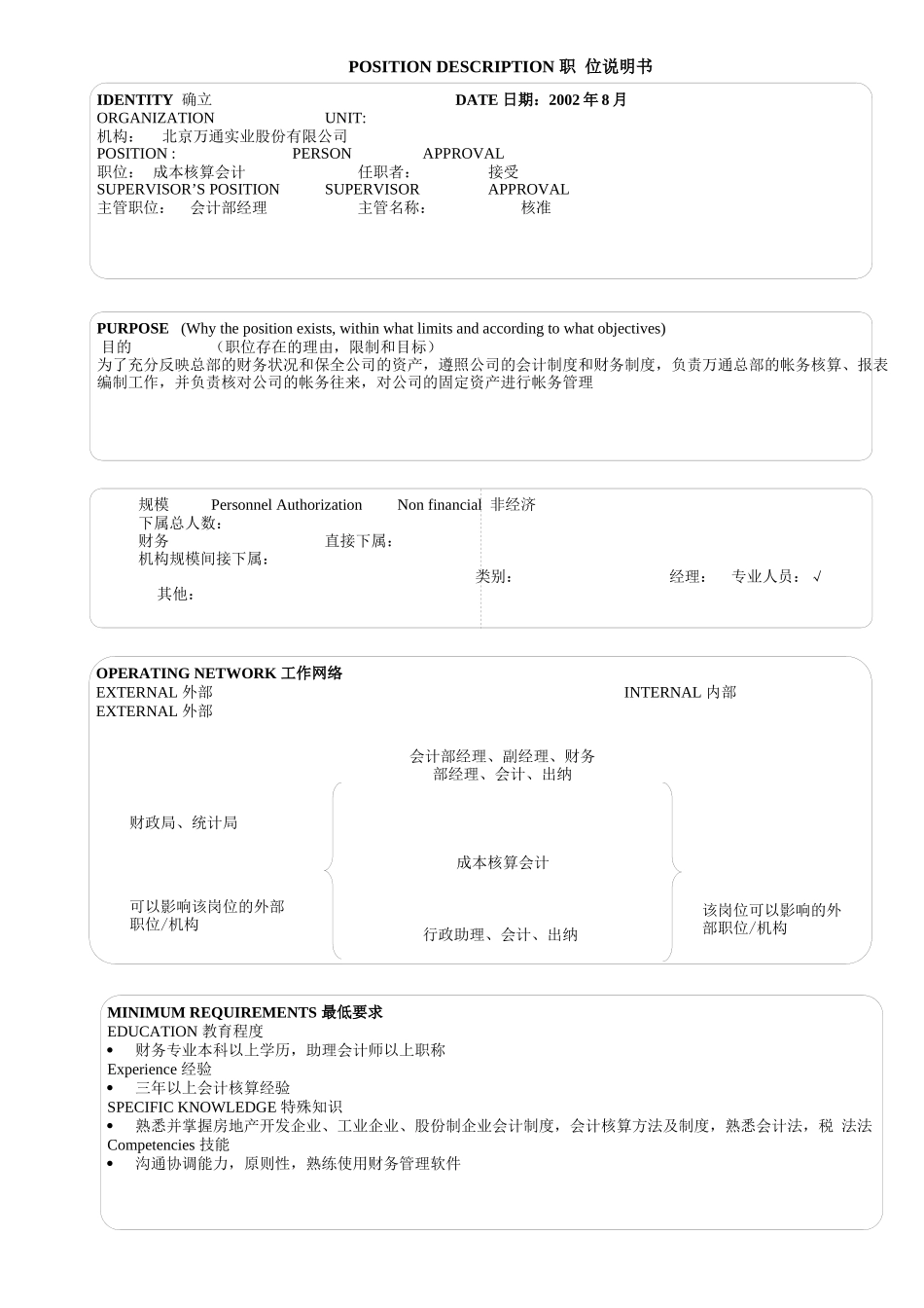 会计部_成本核算会计_第1页