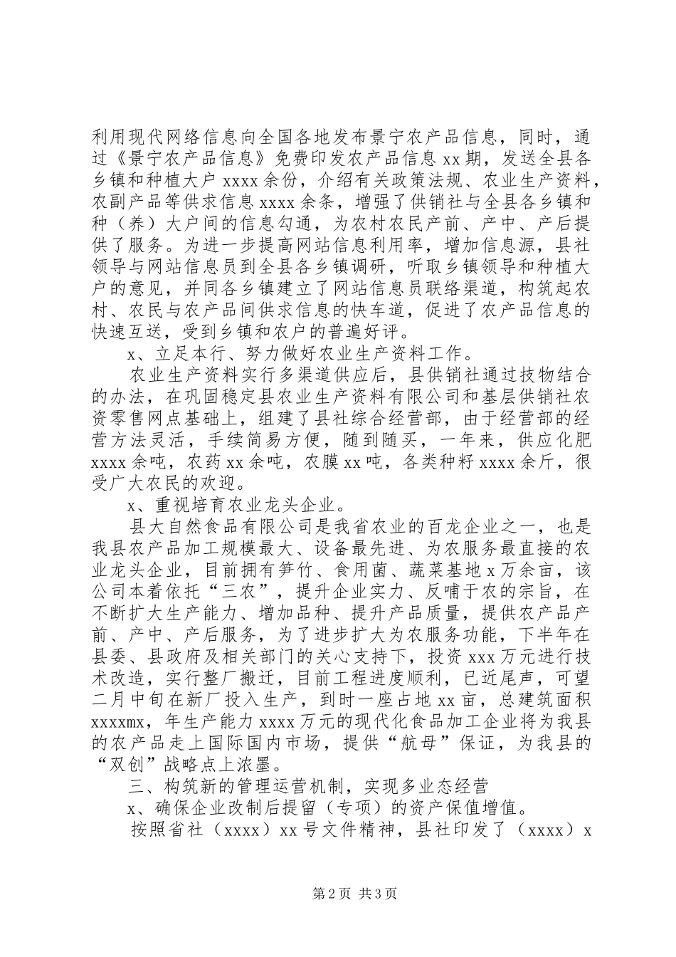 县供销社年终工作总结_第2页