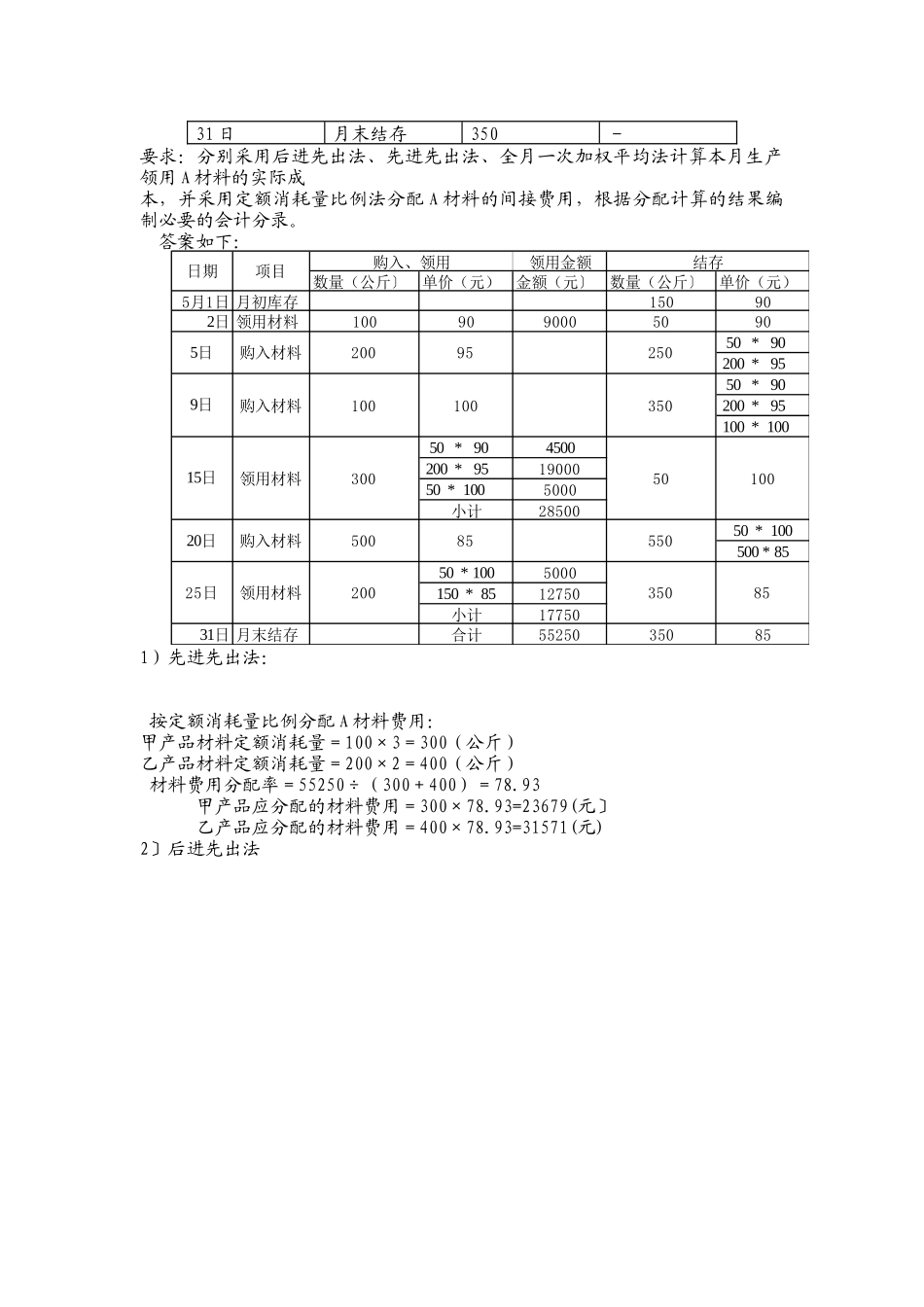 成本会计例题与习题1_第2页