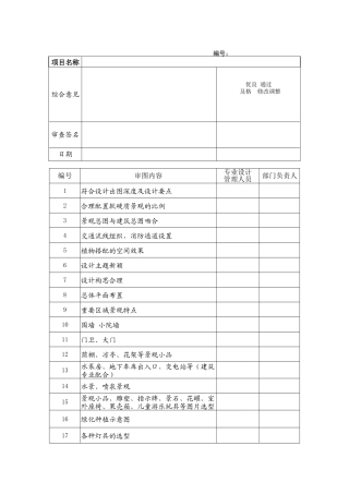 bd406景观方案设计内审表