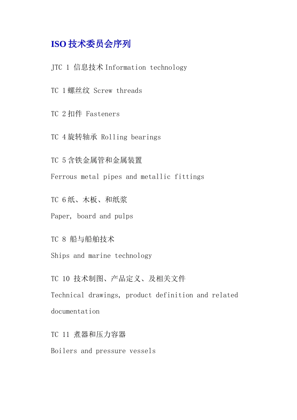 ISO技术委员会序列(doc17)(1)_第1页