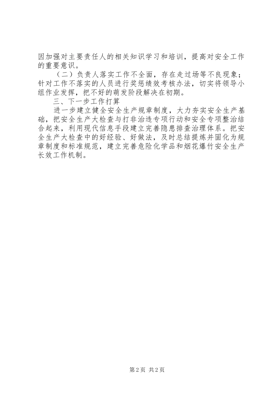 危险化学品和烟花爆竹安全生产总结_第2页