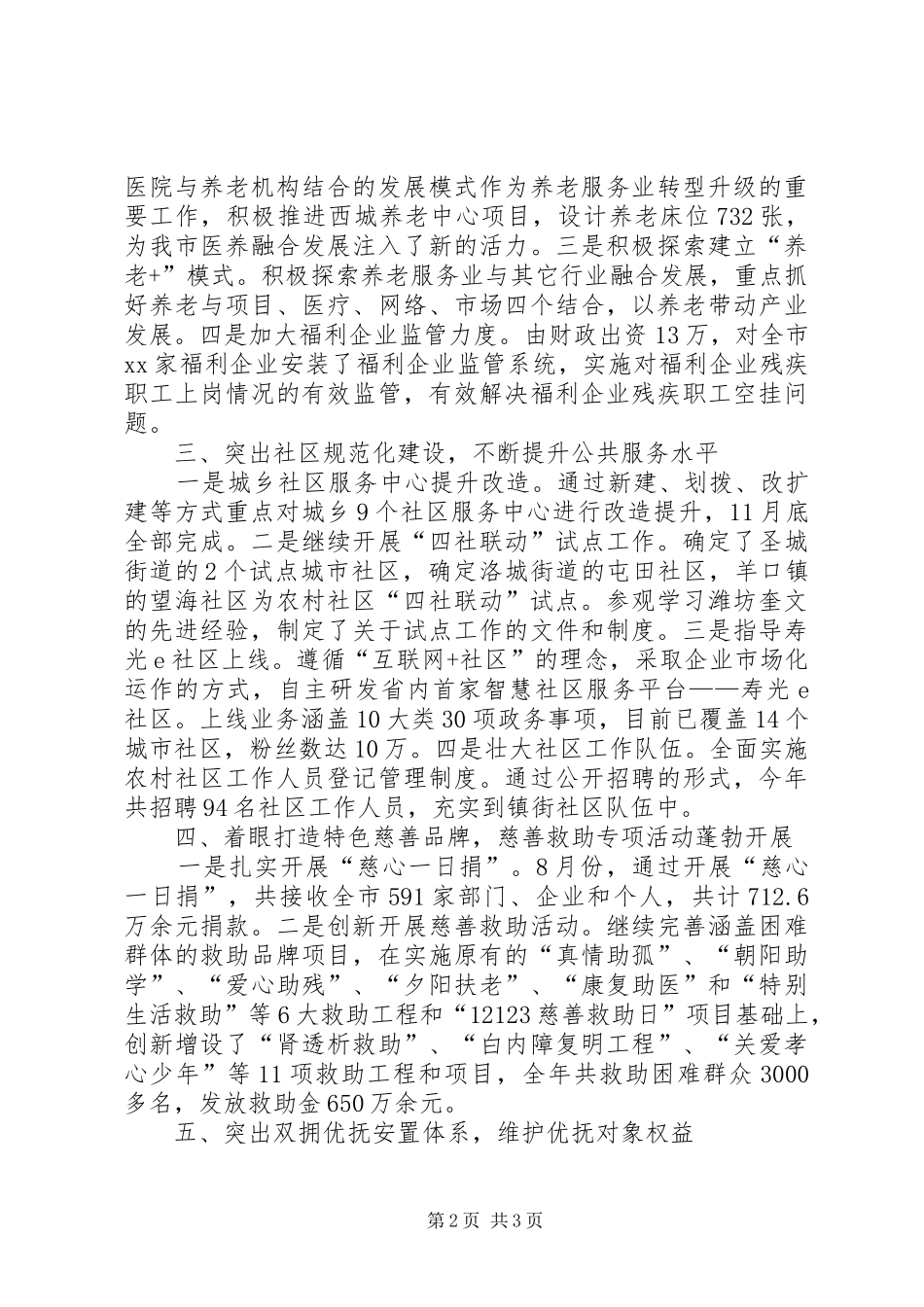 市民政局年度工作总结_第2页