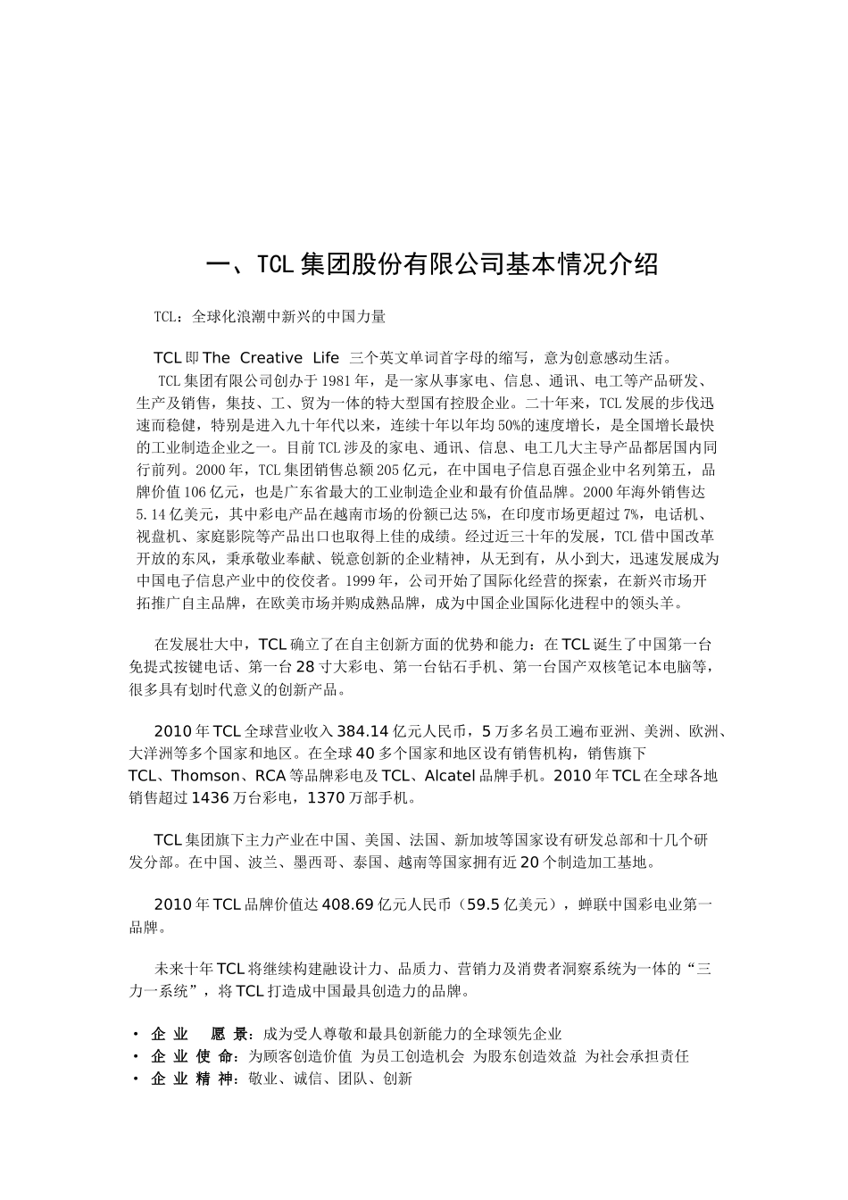 TCL公司财务分析报告111_第3页