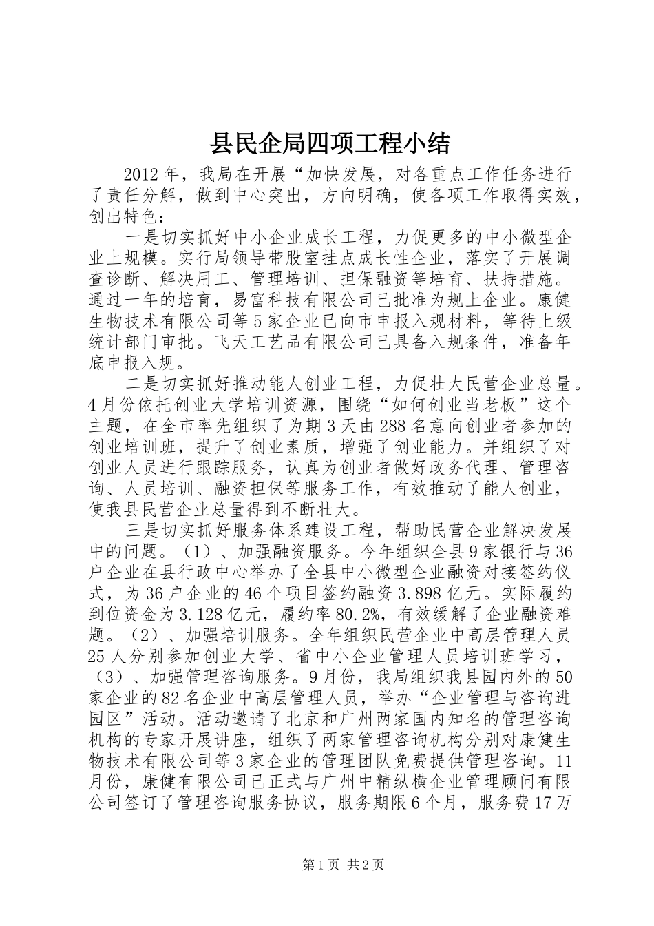 县民企局四项工程小结_第1页
