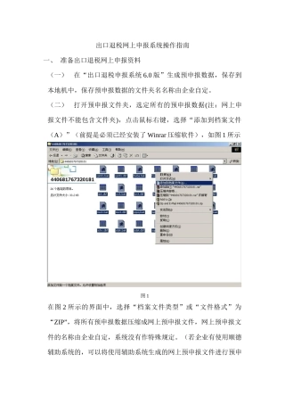 出口退税网上申报系统操作指南