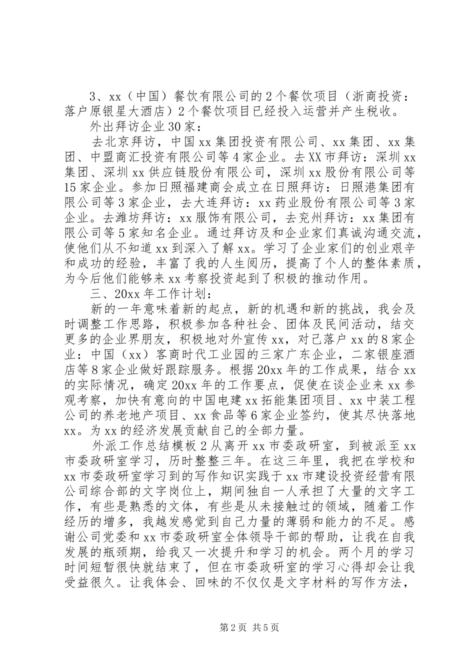 外派工作总结模板_第2页