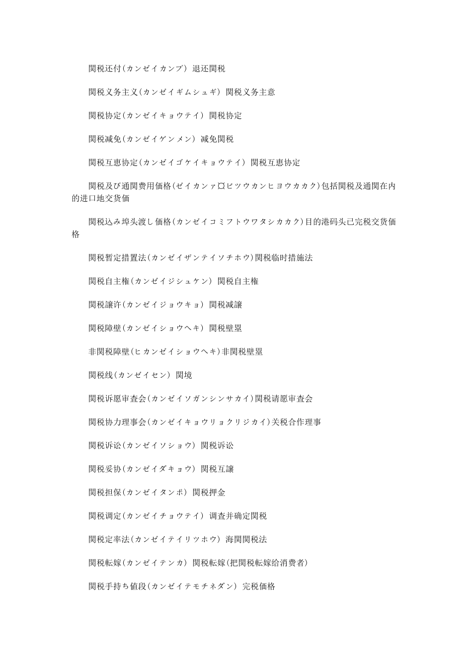 海关 报关 通关用日语精选_第2页