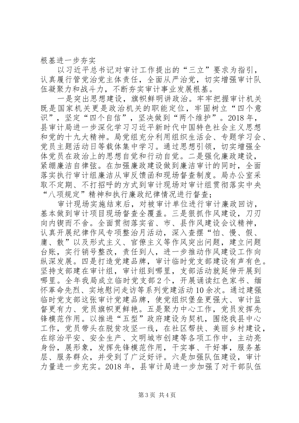 县审计局XX年度工作总结_第3页