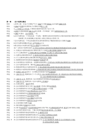 会计电算化的基本要求与工作环境